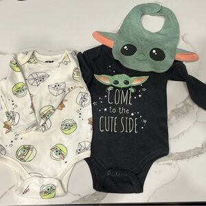 3-6 month 3 piece Yoda outfit